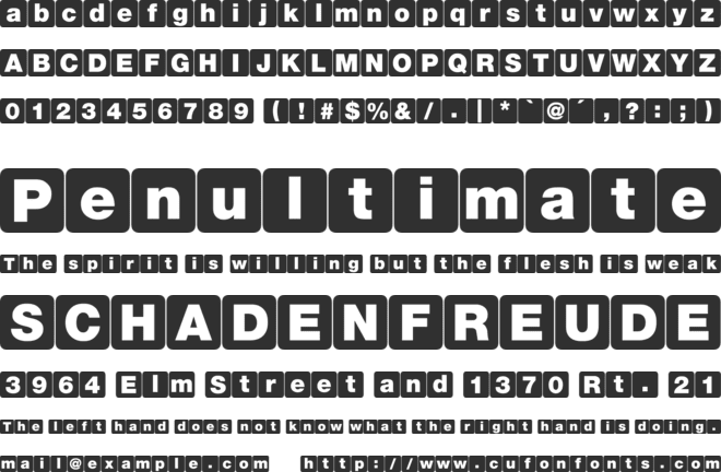 Block Helvetica font preview