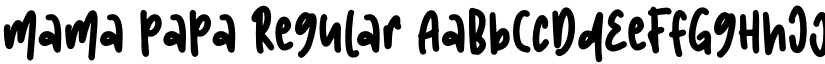 mama papa Regular font