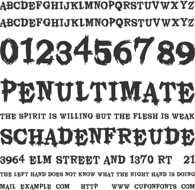 HORIZONLESS font preview