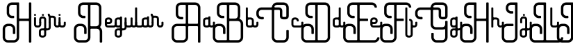 Hijri Regular font