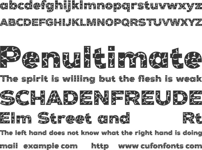 Giraffe font preview