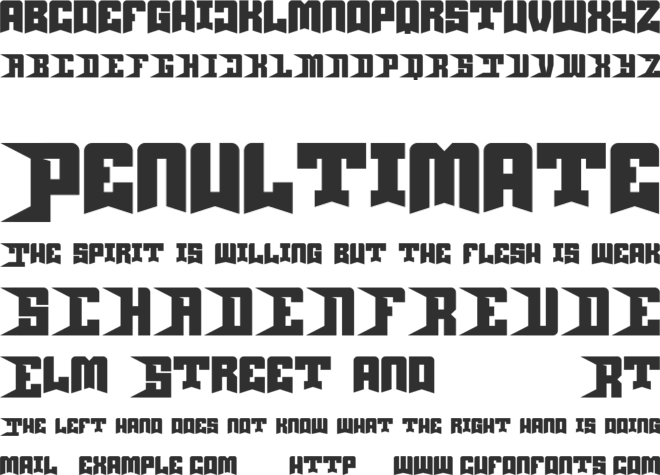 Robus font preview
