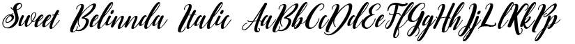 Sweet Belinnda Italic font
