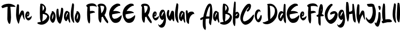 The Bovalo FREE Regular font