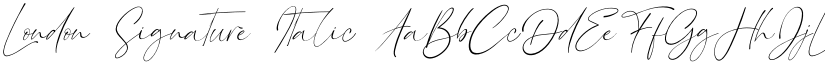 London Signature Italic font
