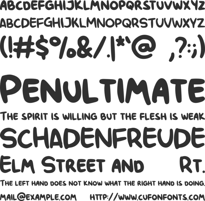 Chunky Rosie font preview