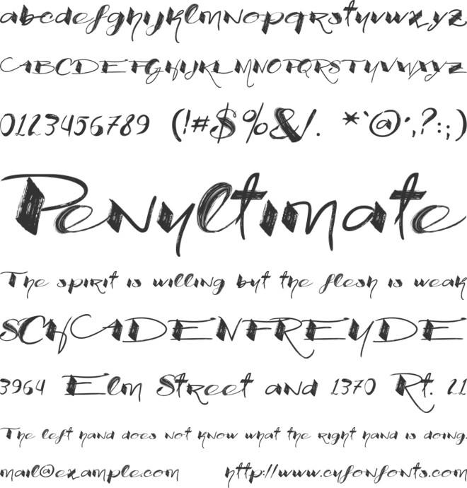 Vtks Ruthless font preview