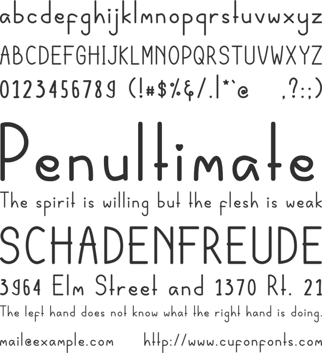 Coffee Latte font preview