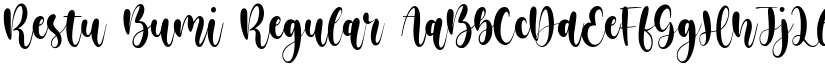 Restu Bumi Regular font