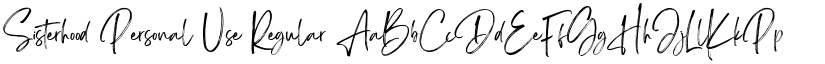 Sisterhood Personal Use Regular font
