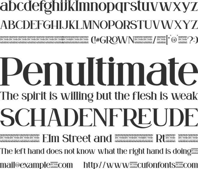 Grown Personal Use font preview