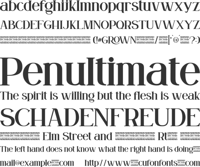 Grown Personal Use font preview