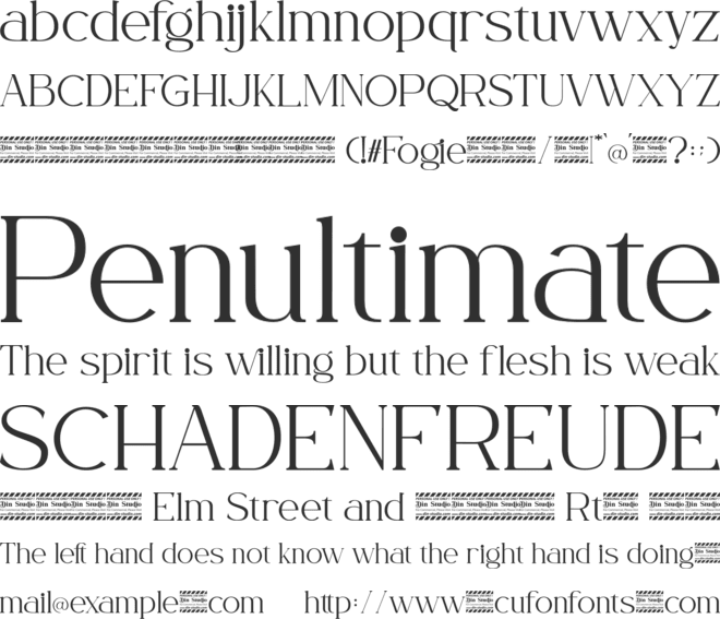 Fogie font preview