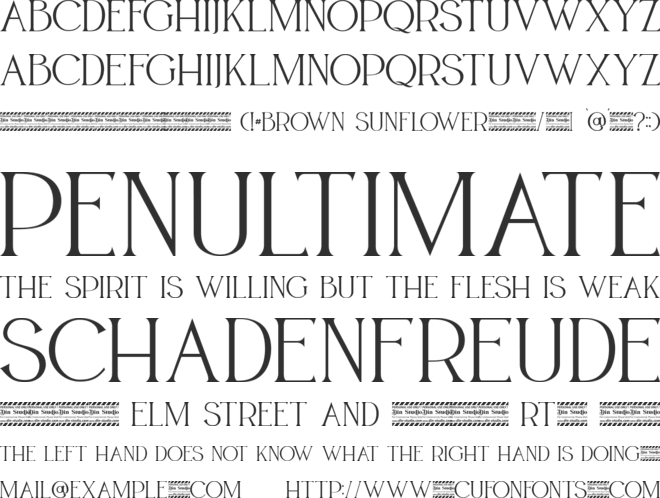 BROWN SUNFLOWER font preview