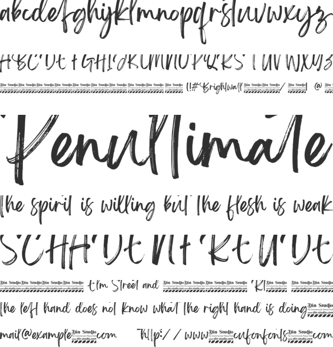 Brightwall Personal Use font preview