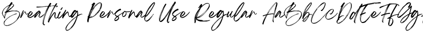 Breathing Personal Use Regular font