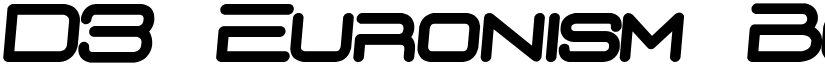 D3 Euronism Bold italic font