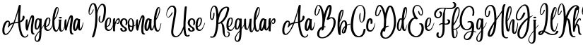 Angelina Personal Use Regular font