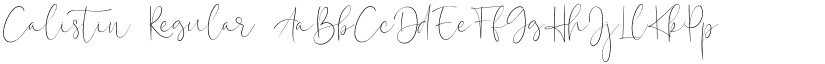 Calistin Regular font