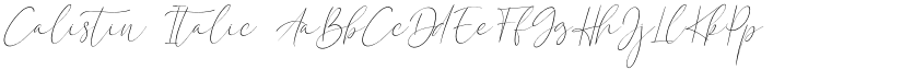 Calistin Italic font