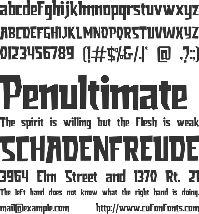 Armstrong font preview