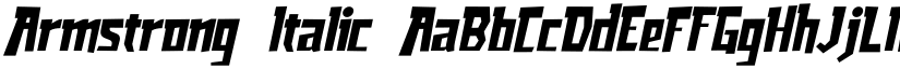 Armstrong Italic font