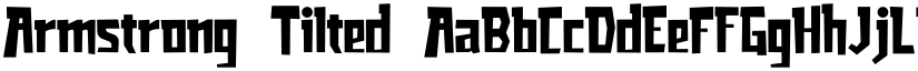 Armstrong Tilted font