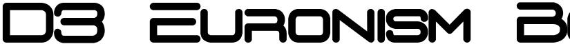 D3 Euronism Bold font