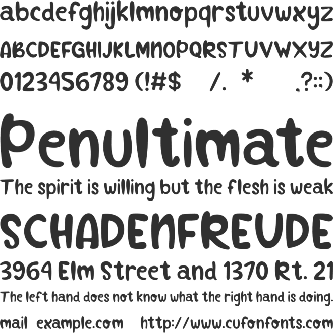 My Earth font preview