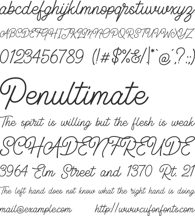 Geraldyne font preview