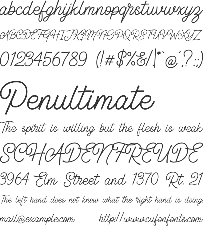 Geraldyne font preview