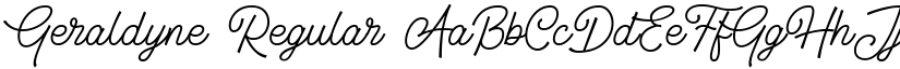 Geraldyne Regular font