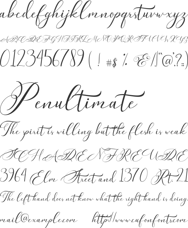 Dellima font preview