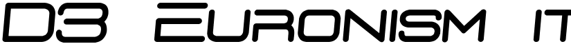 D3 Euronism italic font