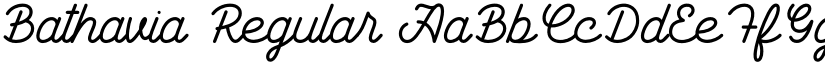 Bathavia Regular font