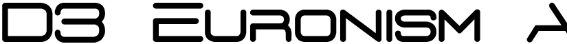 D3 Euronism font