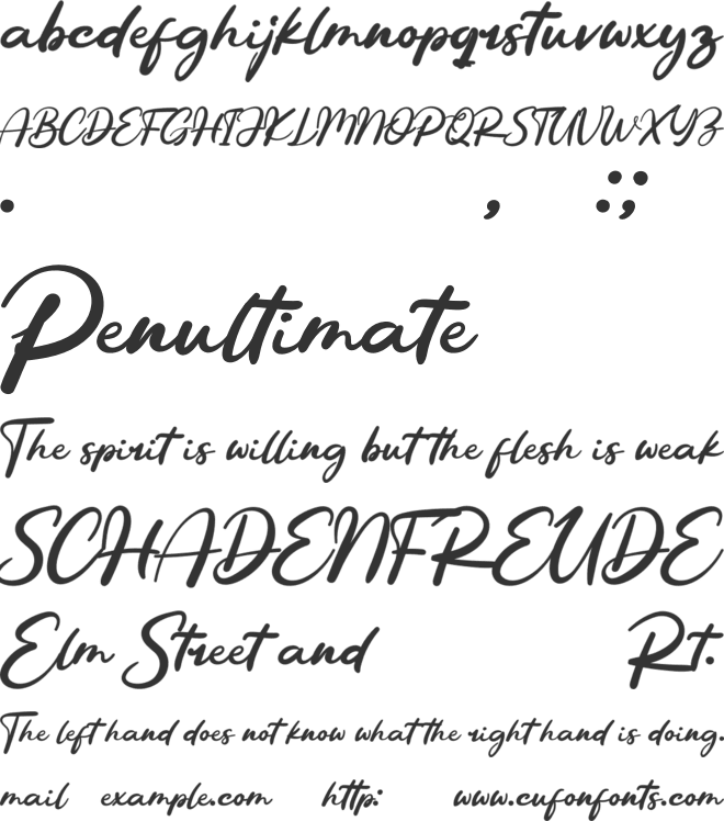 Betty Angela font preview