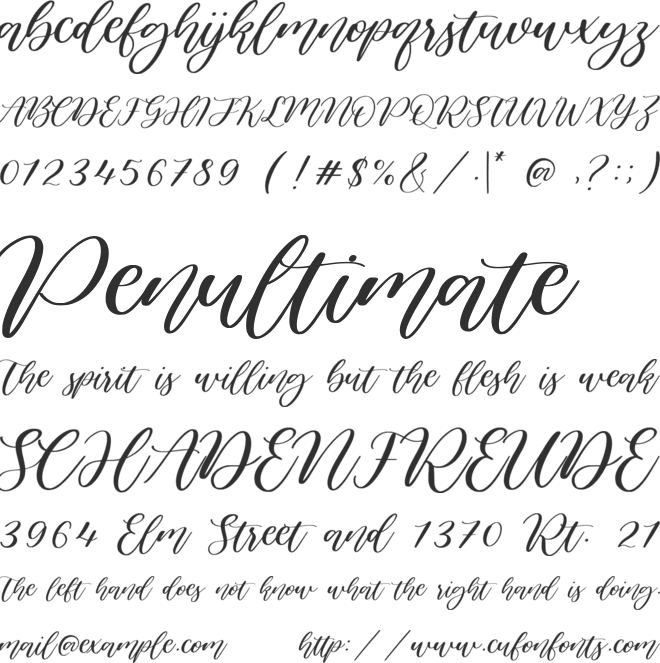 Cuties Peaches font preview