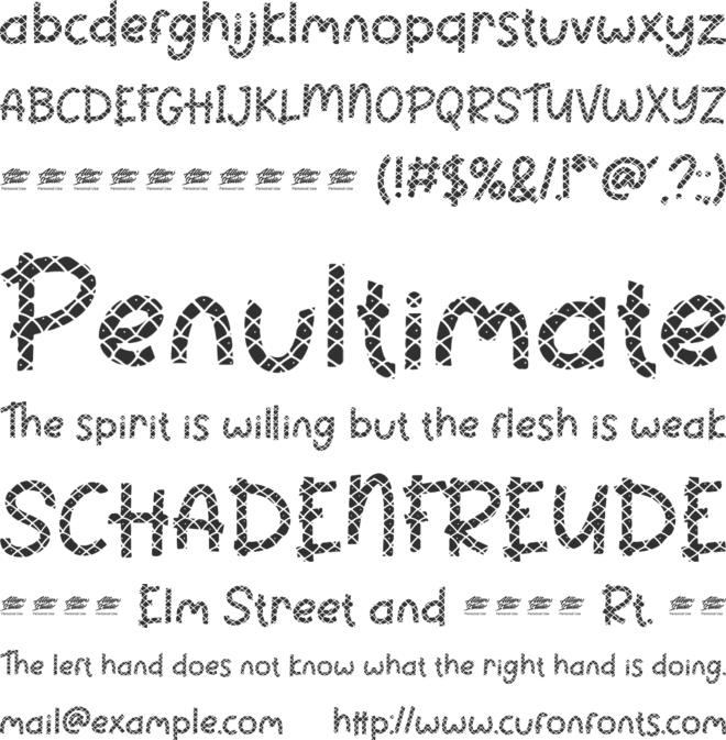 Pineapple Party Display font preview