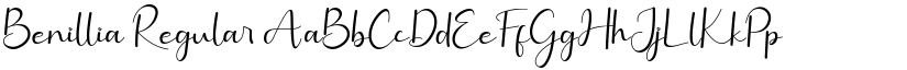 Benillia Regular font