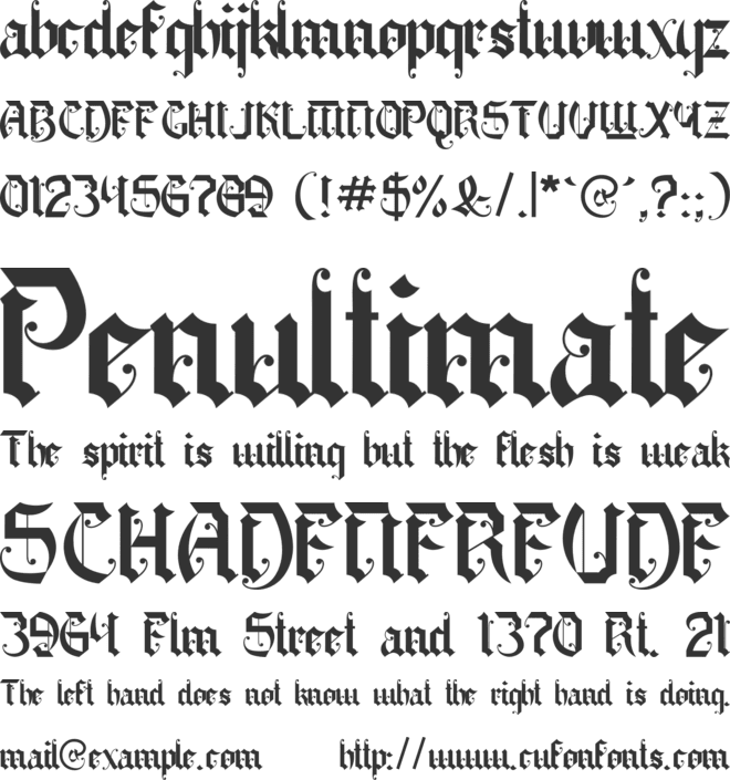 Battom Glory font preview