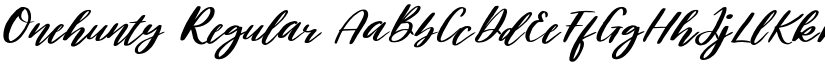 Onehunty Regular font
