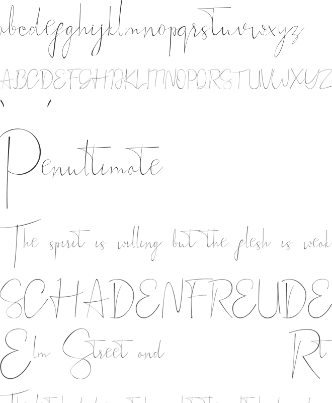 Silhouette Phantom font preview