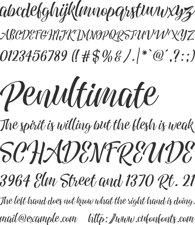 Quickers font preview