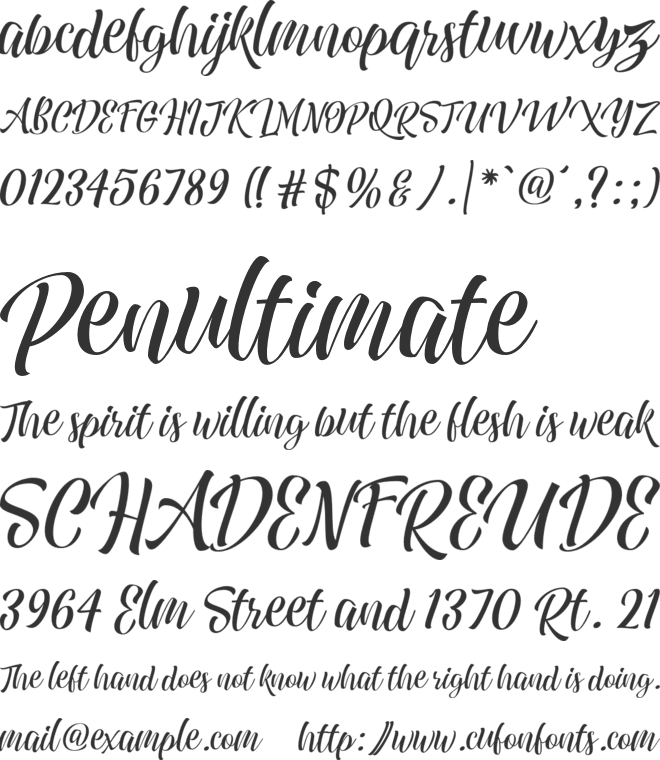 Quickers font preview