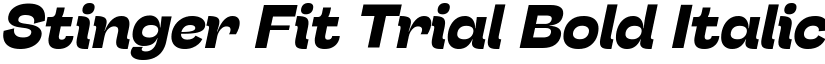 Stinger Fit Trial Bold Italic font