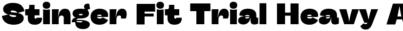 Stinger Fit Trial Heavy font