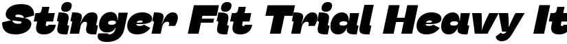 Stinger Fit Trial Heavy Italic font