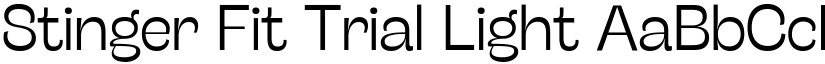 Stinger Fit Trial Light font