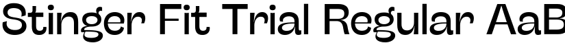 Stinger Fit Trial Regular font